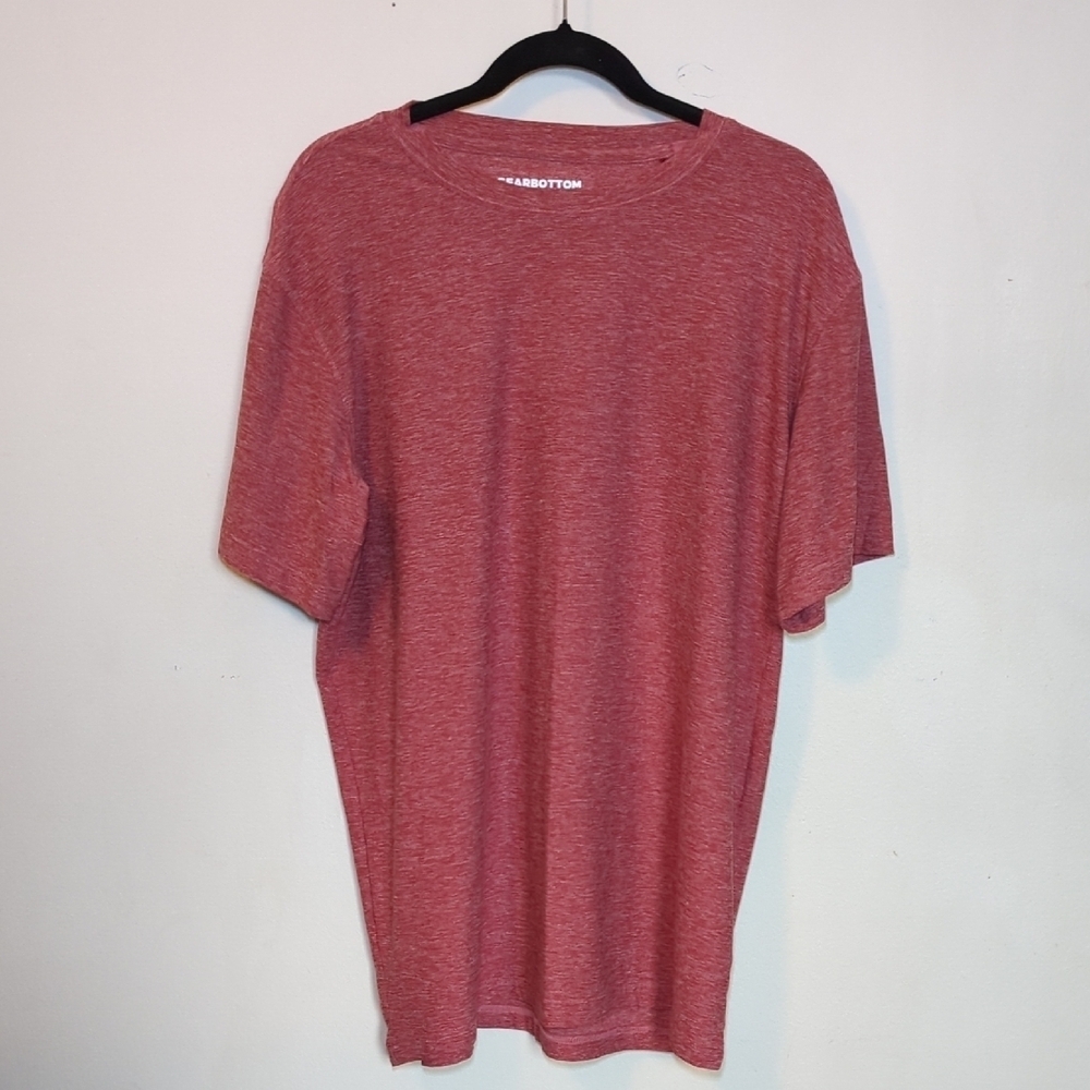Bearbottom Short Sleeve Tech Tee in Brick Red Athletic Fit Moisture Wicking XL